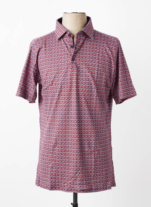 Polo tissage jersey manches courtes rouge DESOTO homme