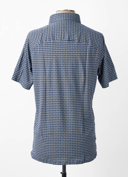 Polo tissage jersey manches courtes bleu DESOTO homme
