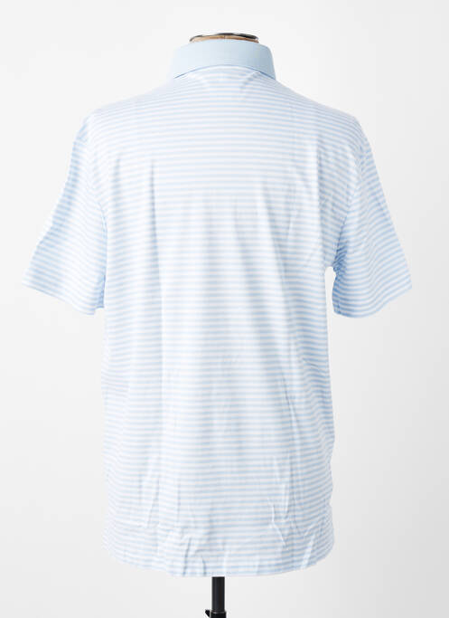 Polo imprimé rayures manches courtes bleu DESOTO homme