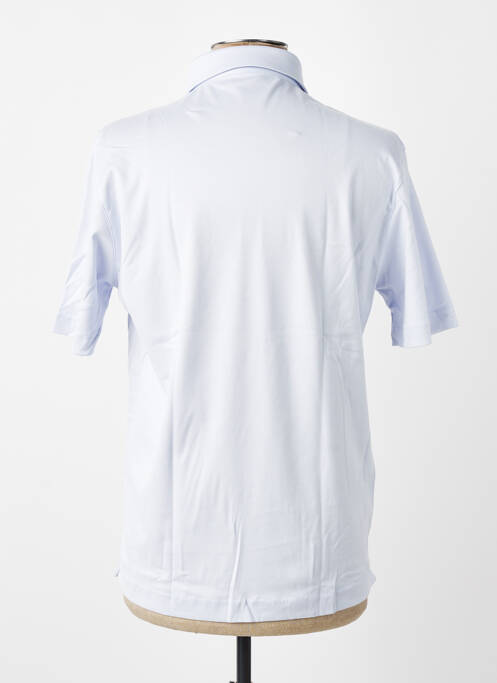 Polo tissage jersey manches courtes bleu DESOTO homme