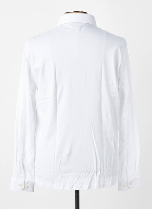 Polo manches longues manches longues blanc DESOTO homme
