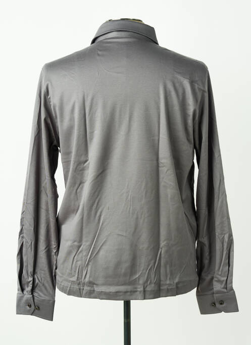 Polo manches longues manches longues gris DESOTO homme