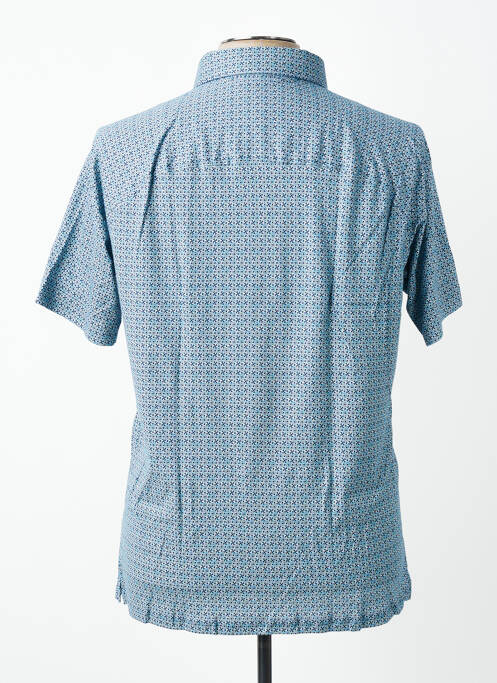 Polo tissage jersey manches courtes bleu DESOTO homme
