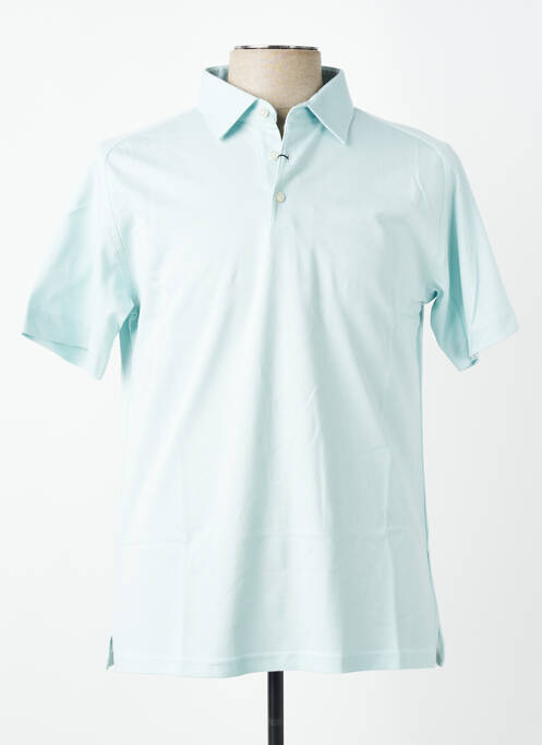 Polo stretch manches courtes bleu DESOTO homme