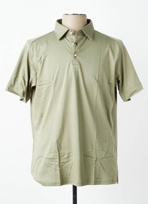 Polo tissage jersey manches courtes vert DESOTO homme