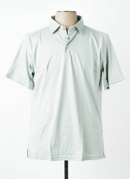 Polo tissage chiné manches courtes vert DESOTO homme