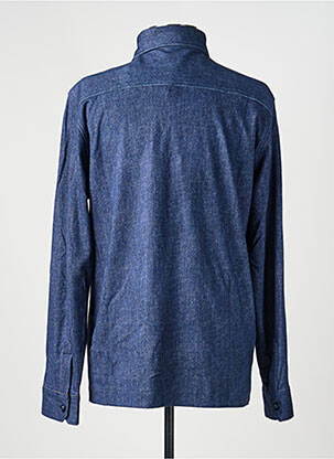 Chemise manches longues coupe droite bleu fonce DESOTO homme