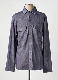 Chemise manches longues coupe droite gris fonce DESOTO homme