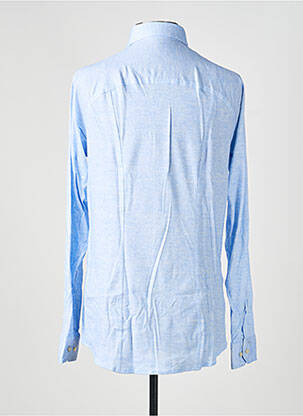 Chemise manches longues coupe droite bleu DESOTO homme