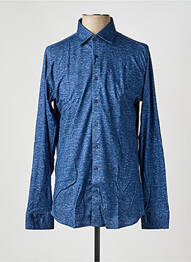 Chemise manches longues coupe droite bleu fonce DESOTO homme