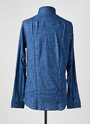 Chemise manches longues coupe droite bleu fonce DESOTO homme