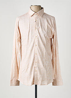 Chemise manches longues coupe droite beige DESOTO homme
