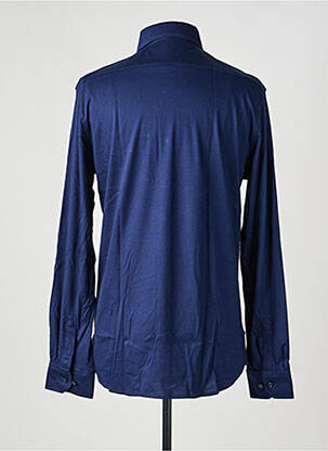 Chemise manches longues coupe droite bleu DESOTO homme