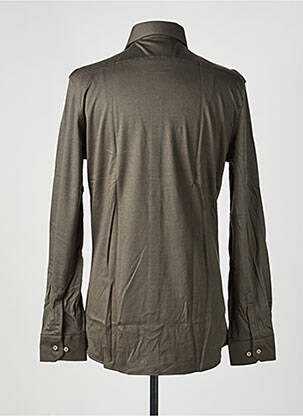 Chemise manches longues coupe droite vert DESOTO homme