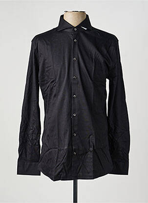 Chemise manches longues coupe droite noir DESOTO homme