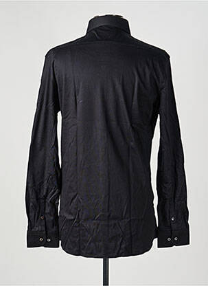 Chemise manches longues coupe droite noir DESOTO homme