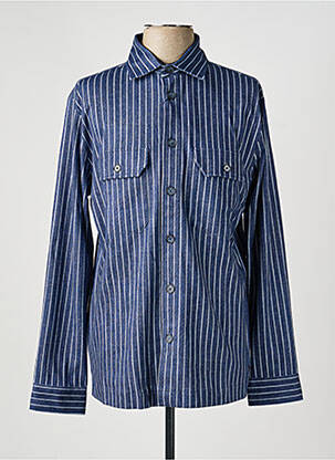 Chemise manches longues imprimé fantaisie bleu DESOTO homme