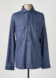 Chemise manches longues imprimé fantaisie bleu DESOTO homme