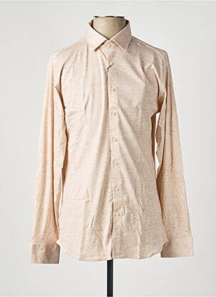 Chemise manches longues imprimé fantaisie beige DESOTO homme