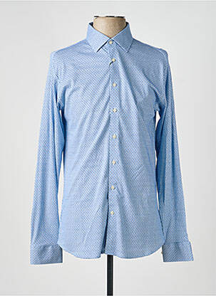 Chemise manches longues imprimé fantaisie bleu DESOTO homme