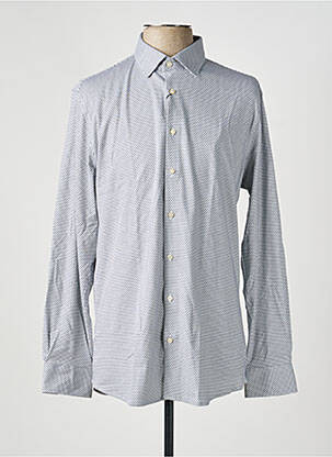Chemise manches longues imprimé fantaisie bleu DESOTO homme