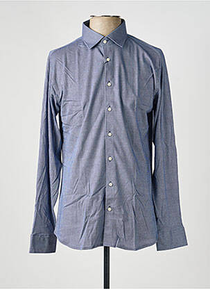 Chemise manches longues imprimé fantaisie bleu DESOTO homme