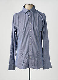 Chemise manches longues imprimé fantaisie bleu DESOTO homme