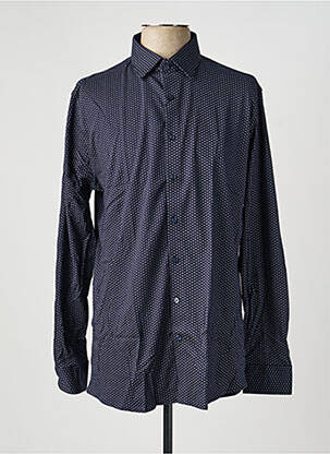 Chemise manches longues imprimé fantaisie bleu fonce DESOTO homme