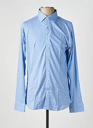 Chemise manches longues imprimé fantaisie bleu DESOTO homme