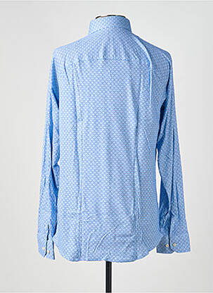 Chemise manches longues imprimé fantaisie bleu DESOTO homme