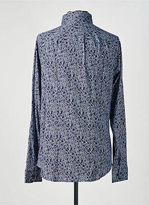 Chemise manches longues imprimé fantaisie bleu DESOTO homme