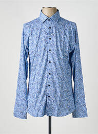 Chemise manches longues imprimé fantaisie bleu DESOTO homme