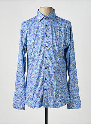 Chemise manches longues imprimé fantaisie bleu DESOTO homme