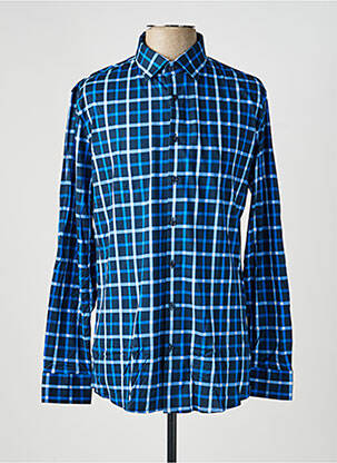 Chemise manches longues imprimé fantaisie bleu DESOTO homme