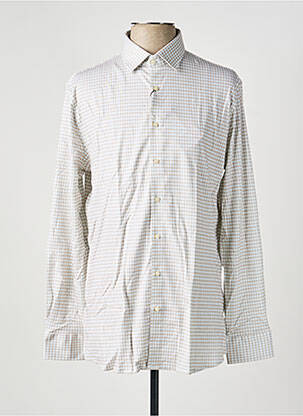 Chemise manches longues imprimé fantaisie beige DESOTO homme