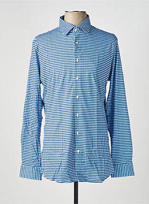 Chemise manches longues imprimé fantaisie bleu DESOTO homme