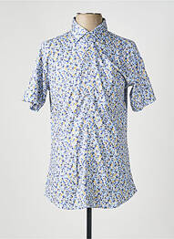 Chemise manches courtes imprimé fantaisie bleu DESOTO homme