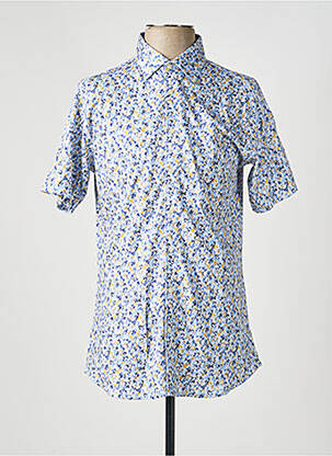 Chemise manches courtes imprimé fantaisie bleu DESOTO homme