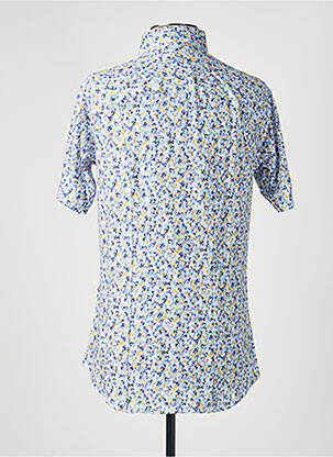 Chemise manches courtes imprimé fantaisie bleu DESOTO homme
