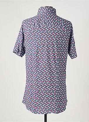 Chemise manches courtes imprimé fantaisie bleu DESOTO homme