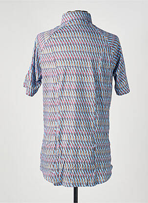 Chemise manches courtes imprimé fantaisie bleu DESOTO homme