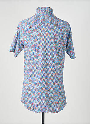 Chemise manches courtes imprimé fantaisie bleu DESOTO homme