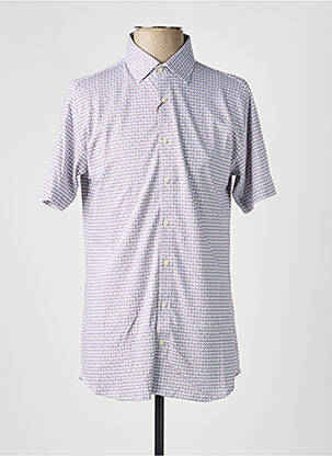 Chemise manches courtes imprimé fantaisie bleu DESOTO homme