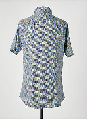 Chemise manches courtes imprimé fantaisie bleu DESOTO homme