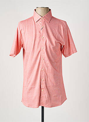 Chemise manches courtes imprimé fantaisie orange DESOTO homme