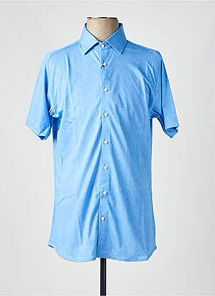Chemise manches courtes imprimé fantaisie bleu DESOTO homme