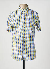Chemise manches courtes imprimé fantaisie jaune DESOTO homme