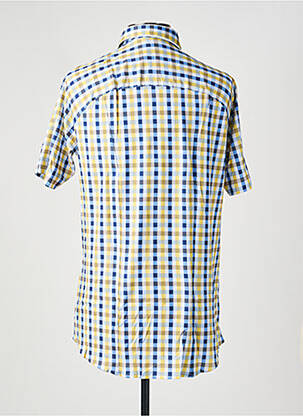 Chemise manches courtes imprimé fantaisie jaune DESOTO homme