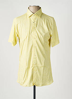 Chemise manches courtes imprimé fantaisie jaune DESOTO homme