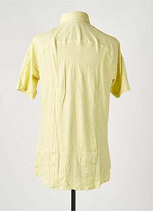 Chemise manches courtes imprimé fantaisie jaune DESOTO homme
